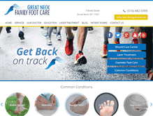 Tablet Screenshot of greatneckfamilyfootcare.com